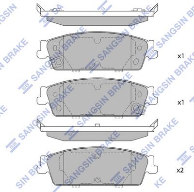 Hi-Q SP1563 - Kit pastiglie freno, Freno a disco autozon.pro