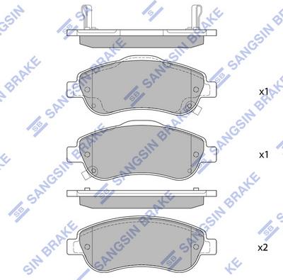 Hi-Q SP1567 - Kit pastiglie freno, Freno a disco autozon.pro