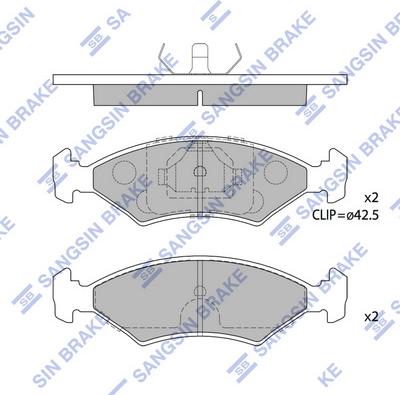 Hi-Q SP1505 - Kit pastiglie freno, Freno a disco autozon.pro