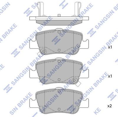 Hi-Q SP1501 - Kit pastiglie freno, Freno a disco autozon.pro