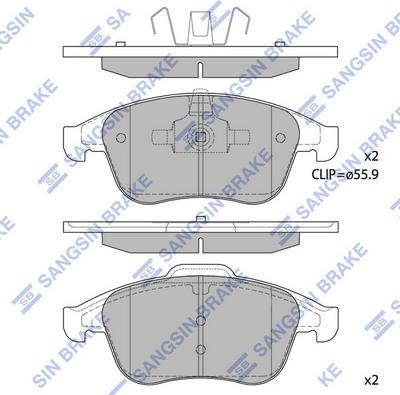 Hi-Q SP1516 - Kit pastiglie freno, Freno a disco autozon.pro