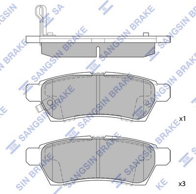 Hi-Q SP1513 - Kit pastiglie freno, Freno a disco autozon.pro