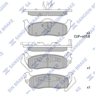 Hi-Q SP1512 - Kit pastiglie freno, Freno a disco autozon.pro