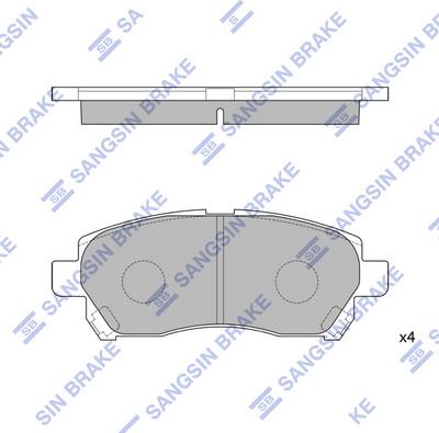 Hi-Q SP1589 - Kit pastiglie freno, Freno a disco autozon.pro