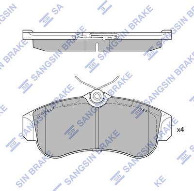 Hi-Q SP1581 - Kit pastiglie freno, Freno a disco autozon.pro