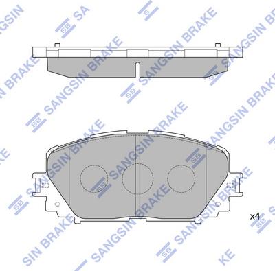 Hi-Q SP1588 - Kit pastiglie freno, Freno a disco autozon.pro