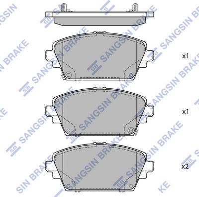 Hi-Q SP1582A - Kit pastiglie freno, Freno a disco autozon.pro