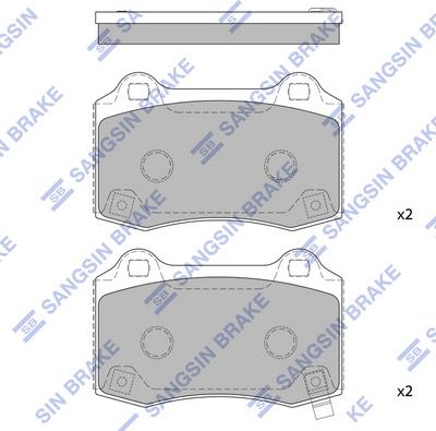 Hi-Q SP1587 - Kit pastiglie freno, Freno a disco autozon.pro