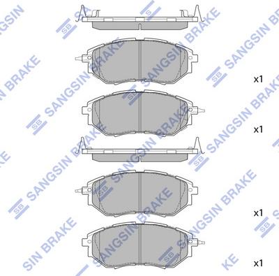 Hi-Q SP1534 - Kit pastiglie freno, Freno a disco autozon.pro