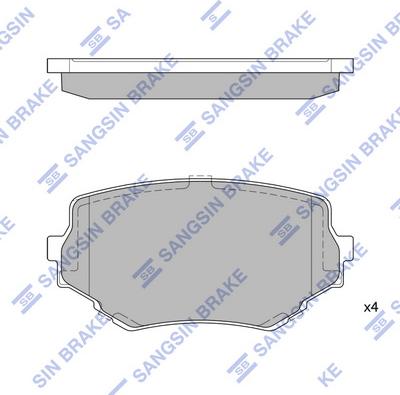 Hi-Q SP1535 - Kit pastiglie freno, Freno a disco autozon.pro