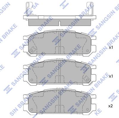 Hi-Q SP1537 - Kit pastiglie freno, Freno a disco autozon.pro