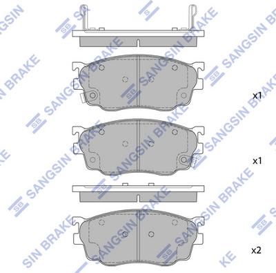 Hi-Q SP1529 - Kit pastiglie freno, Freno a disco autozon.pro