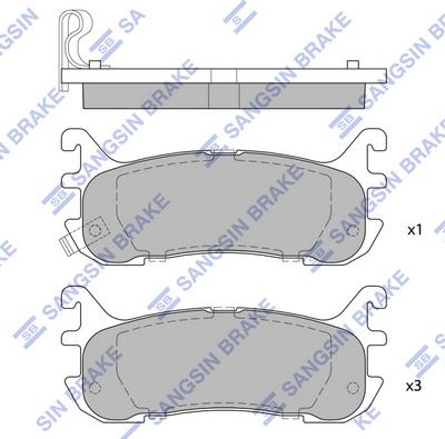 Hi-Q SP1521 - Kit pastiglie freno, Freno a disco autozon.pro