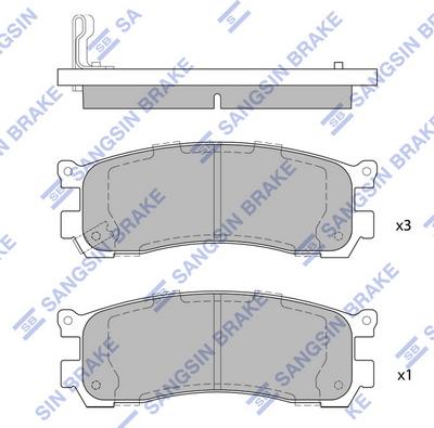 Hi-Q SP1528 - Kit pastiglie freno, Freno a disco autozon.pro