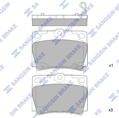 Hi-Q SP1522 - Kit pastiglie freno, Freno a disco autozon.pro