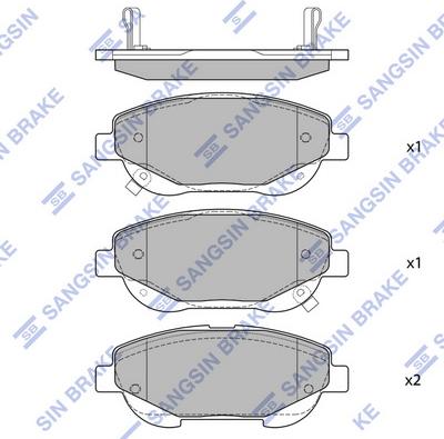 Hi-Q SP1579 - Kit pastiglie freno, Freno a disco autozon.pro