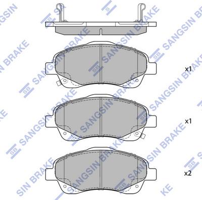 Hi-Q SP1576 - Kit pastiglie freno, Freno a disco autozon.pro