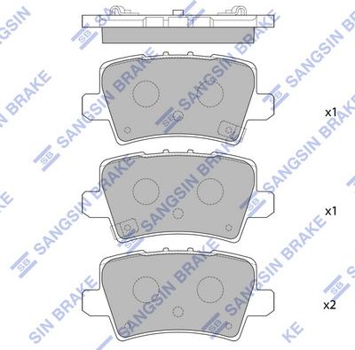 Hi-Q SP1570 - Kit pastiglie freno, Freno a disco autozon.pro