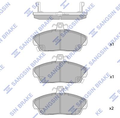 Hi-Q SP1571 - Kit pastiglie freno, Freno a disco autozon.pro