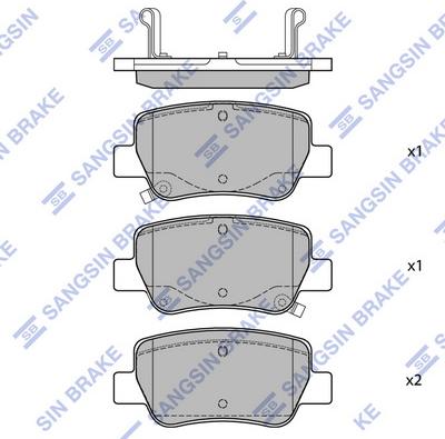 Hi-Q SP1578 - Kit pastiglie freno, Freno a disco autozon.pro