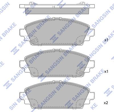 Hi-Q SP1572 - Kit pastiglie freno, Freno a disco autozon.pro