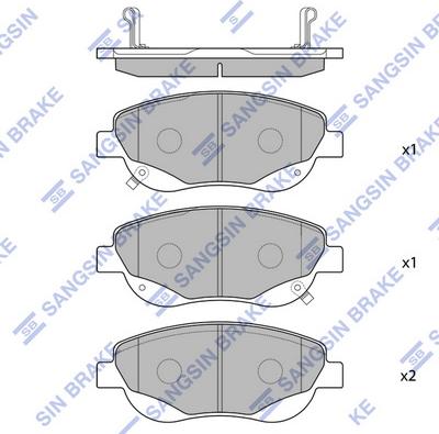 Hi-Q SP1577 - Kit pastiglie freno, Freno a disco autozon.pro