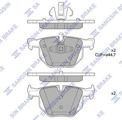 Hi-Q SP1696 - Kit pastiglie freno, Freno a disco autozon.pro