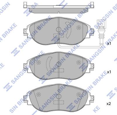 Hi-Q SP1698 - Kit pastiglie freno, Freno a disco autozon.pro