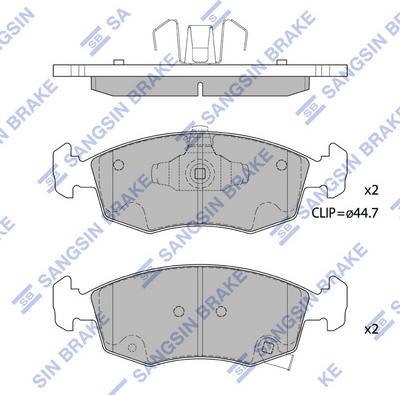 Hi-Q SP1697 - Kit pastiglie freno, Freno a disco autozon.pro