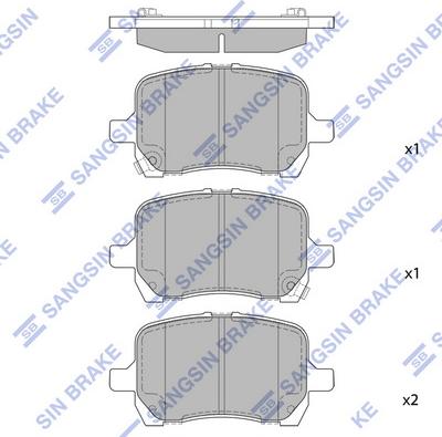 Hi-Q SP1669 - Kit pastiglie freno, Freno a disco autozon.pro