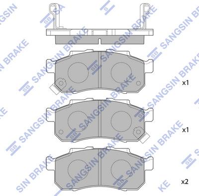 Hi-Q SP1609 - Kit pastiglie freno, Freno a disco autozon.pro