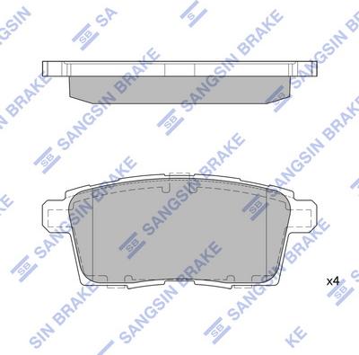 Hi-Q SP1604 - Kit pastiglie freno, Freno a disco autozon.pro