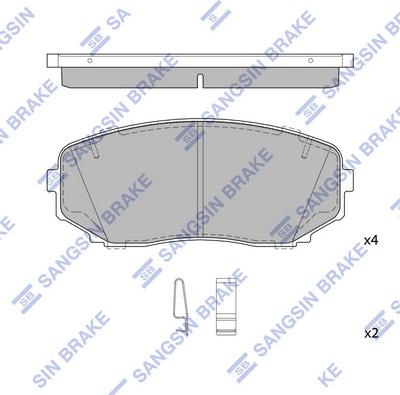 Hi-Q SP1603A - Kit pastiglie freno, Freno a disco autozon.pro