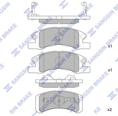 Hi-Q SP1611 - Kit pastiglie freno, Freno a disco autozon.pro