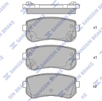 Hi-Q SP1684 - Kit pastiglie freno, Freno a disco autozon.pro