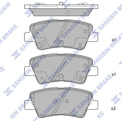 Hi-Q SP1685 - Kit pastiglie freno, Freno a disco autozon.pro