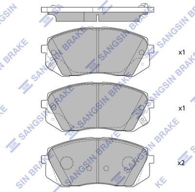 Hi-Q SP1682 - Kit pastiglie freno, Freno a disco autozon.pro