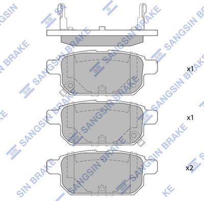 Hi-Q SP1634 - Kit pastiglie freno, Freno a disco autozon.pro