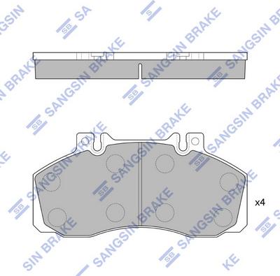 Hi-Q SP1638 - Kit pastiglie freno, Freno a disco autozon.pro