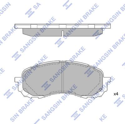 Hi-Q SP1629 - Kit pastiglie freno, Freno a disco autozon.pro