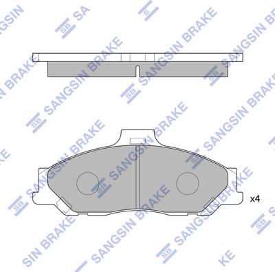 Hi-Q SP1628 - Kit pastiglie freno, Freno a disco autozon.pro