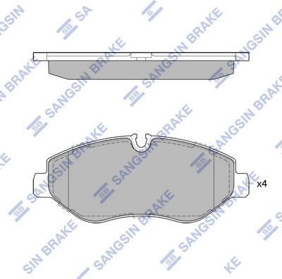 Hi-Q SP1622 - Kit pastiglie freno, Freno a disco autozon.pro