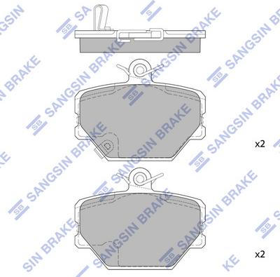 Hi-Q SP1674 - Kit pastiglie freno, Freno a disco autozon.pro