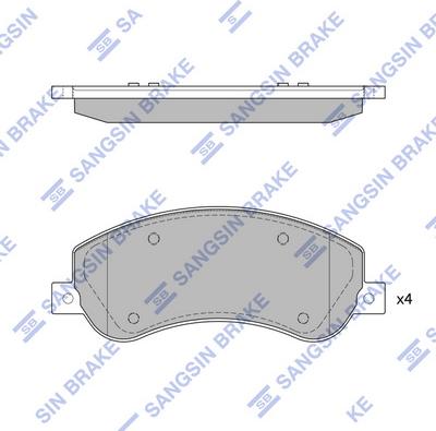 Hi-Q SP1675A - Kit pastiglie freno, Freno a disco autozon.pro