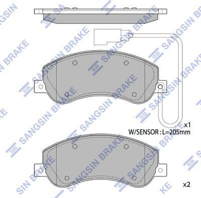 Hi-Q SP1675 - Kit pastiglie freno, Freno a disco autozon.pro