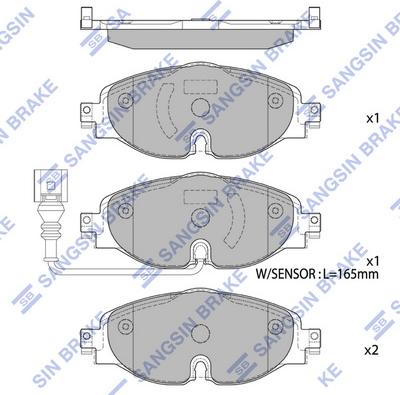 Hi-Q SP1678 - Kit pastiglie freno, Freno a disco autozon.pro