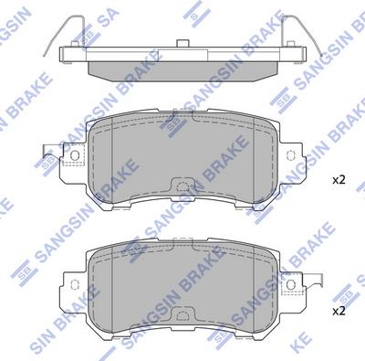 Hi-Q SP1672 - Kit pastiglie freno, Freno a disco autozon.pro