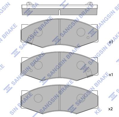 Hi-Q SP1095 - Kit pastiglie freno, Freno a disco autozon.pro