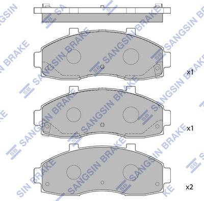 Hi-Q SP1091 - Kit pastiglie freno, Freno a disco autozon.pro