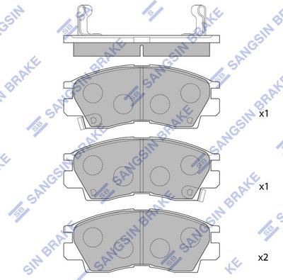 Hi-Q SP1046F - Kit pastiglie freno, Freno a disco autozon.pro